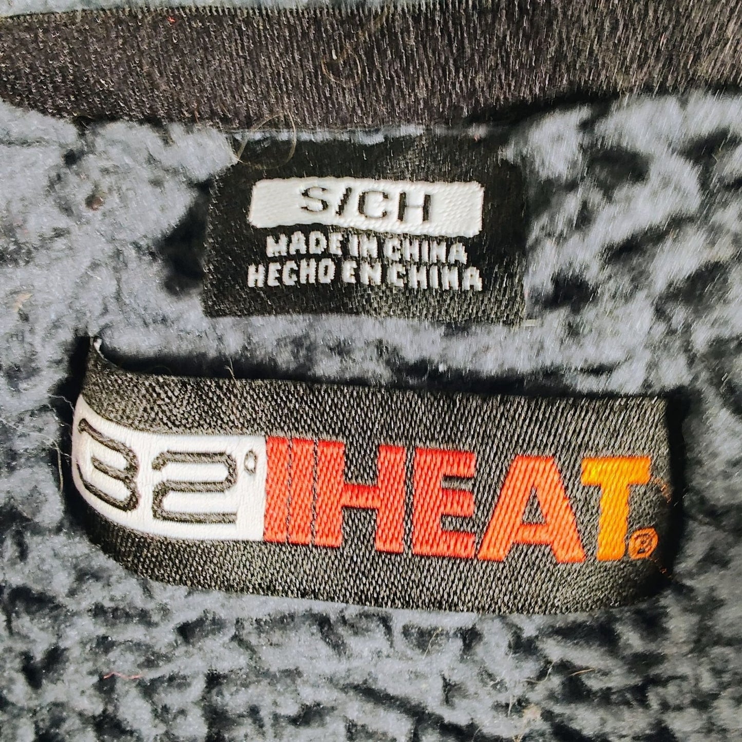 Mens 32 Degrees Heat Full-Zip Blue Polyester Sherpa Fleece Jacket (Small)