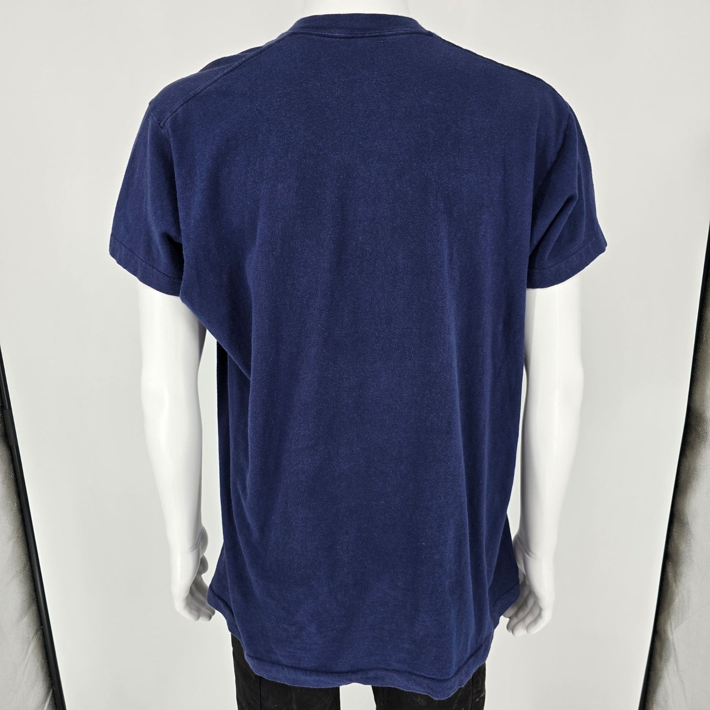 Vintage Late 1980s BVD Abstract Floral Neon Puff Paint Pocket T-Shirt (L/XL)