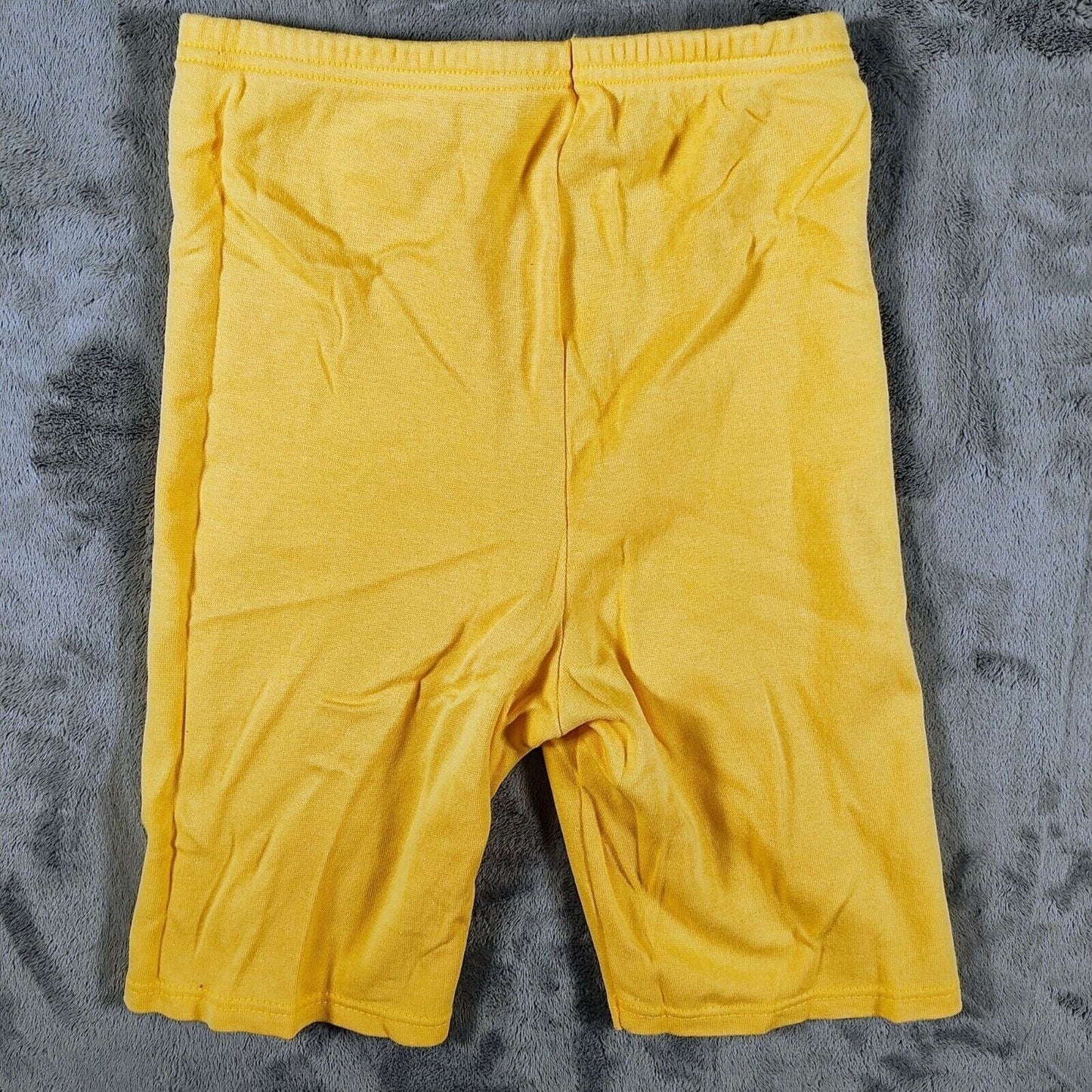 Vintage 1980s/1990s Made in USA Yellow Simply Basic Lycra Blend Shorts (Small)