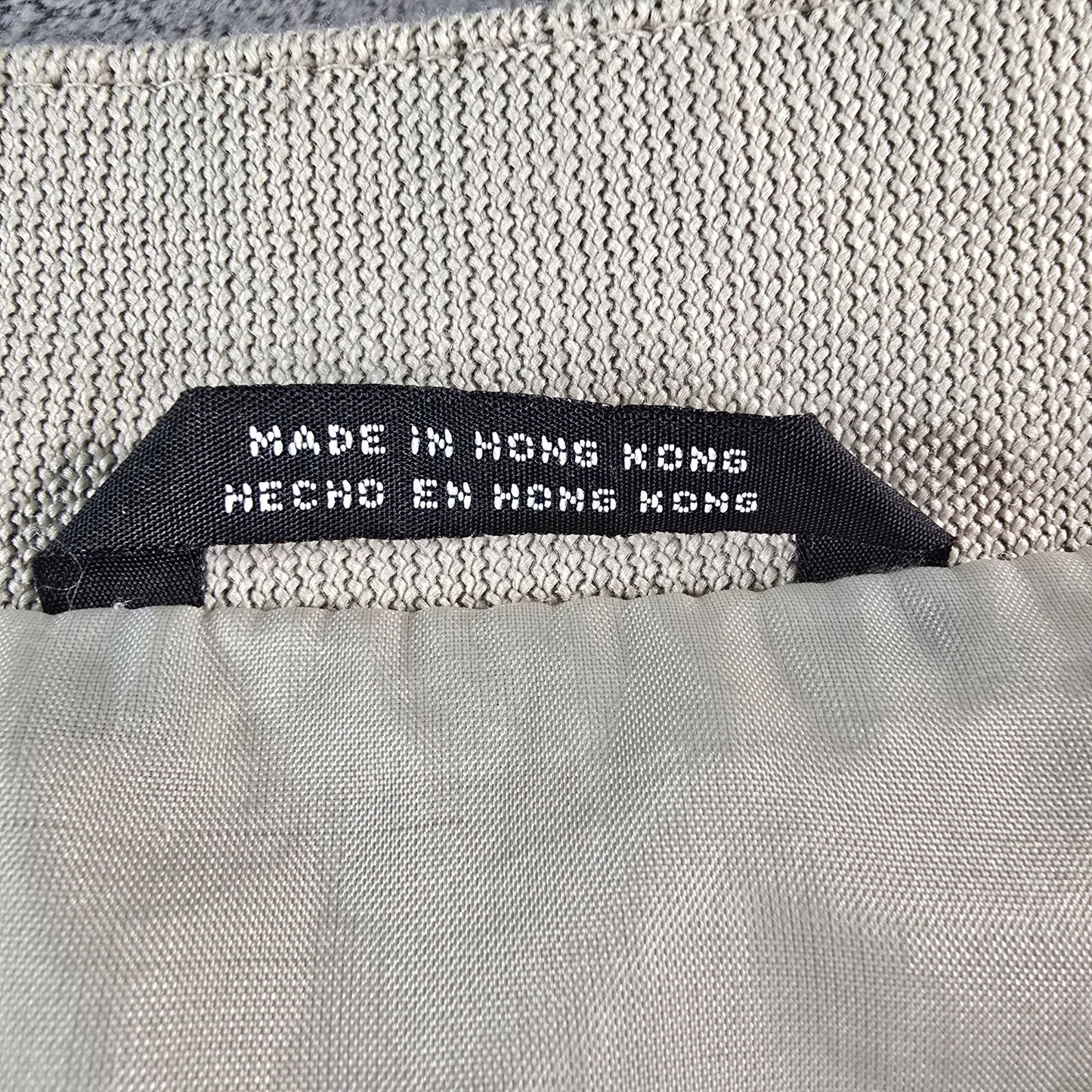 Vintage 1980s Members Only Zip-Front Beige Polycotton Racer Jacket (XL)