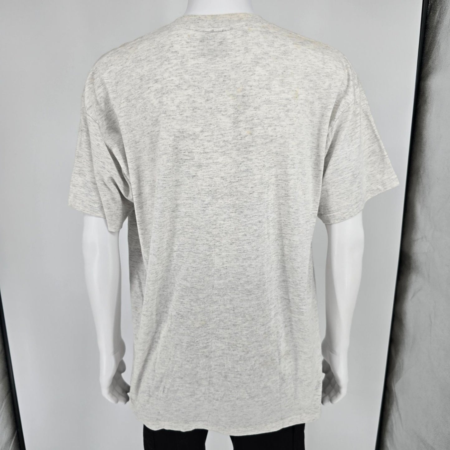 Distressed 1990s Oneita "There's No Crying in Baseball" Gray T-Shirt (XL)