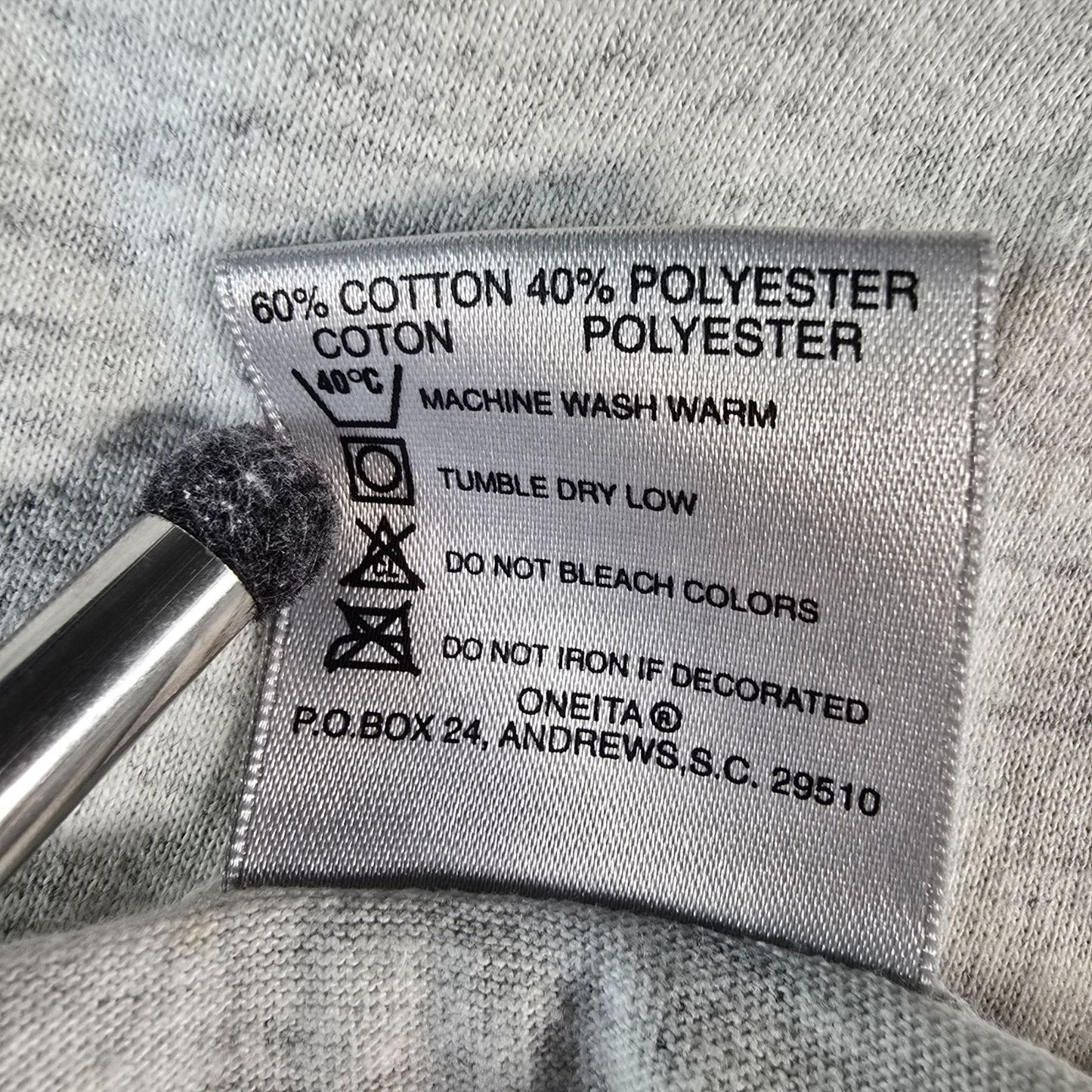 Distressed 1990s Oneita "There's No Crying in Baseball" Gray T-Shirt (XL)