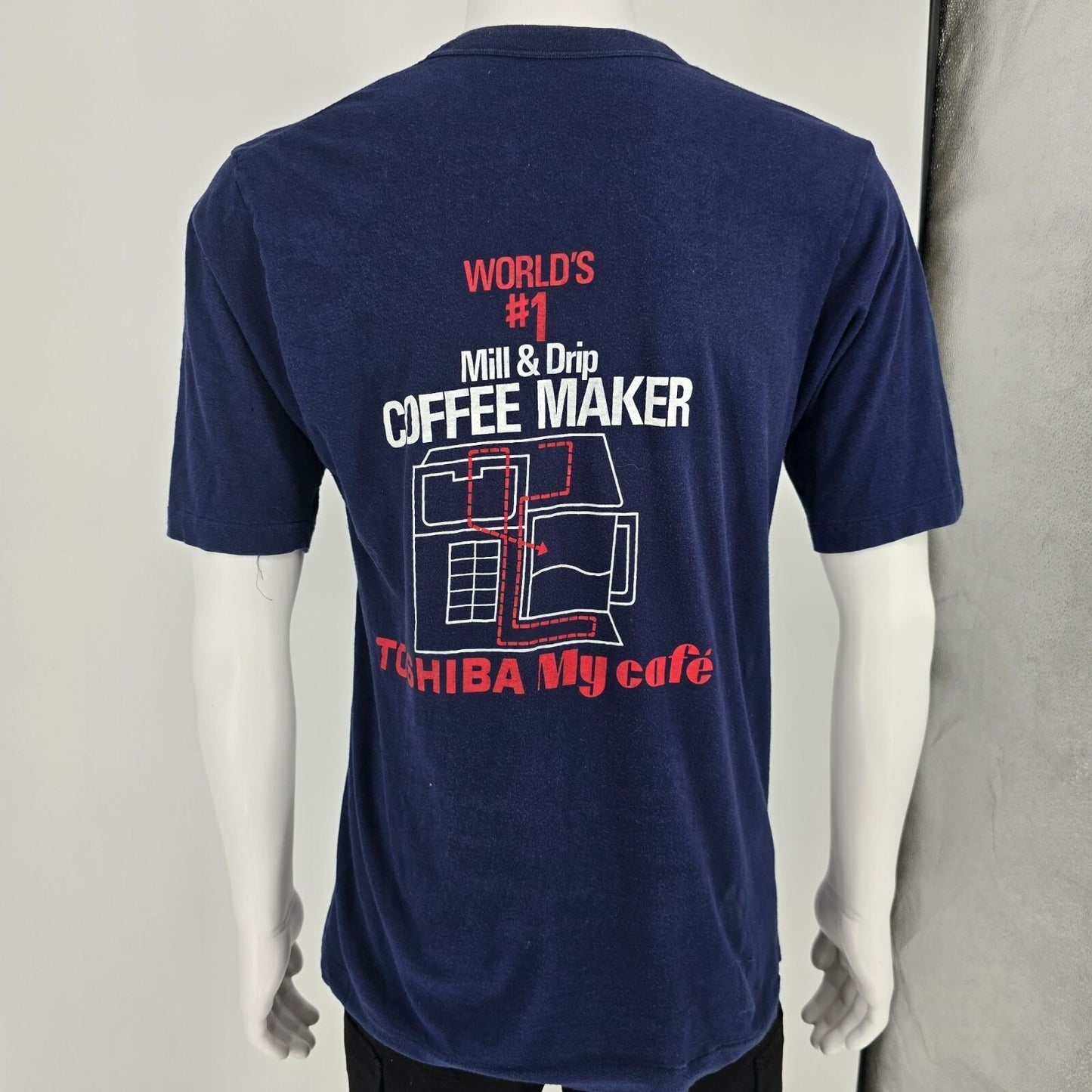 Vintage 1980s Toshiba My Café Coffee Maker "King of the Hill" Promo T-Shirt (M)