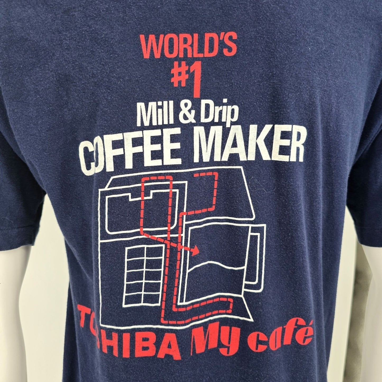 Vintage 1980s Toshiba My Café Coffee Maker "King of the Hill" Promo T-Shirt (M)