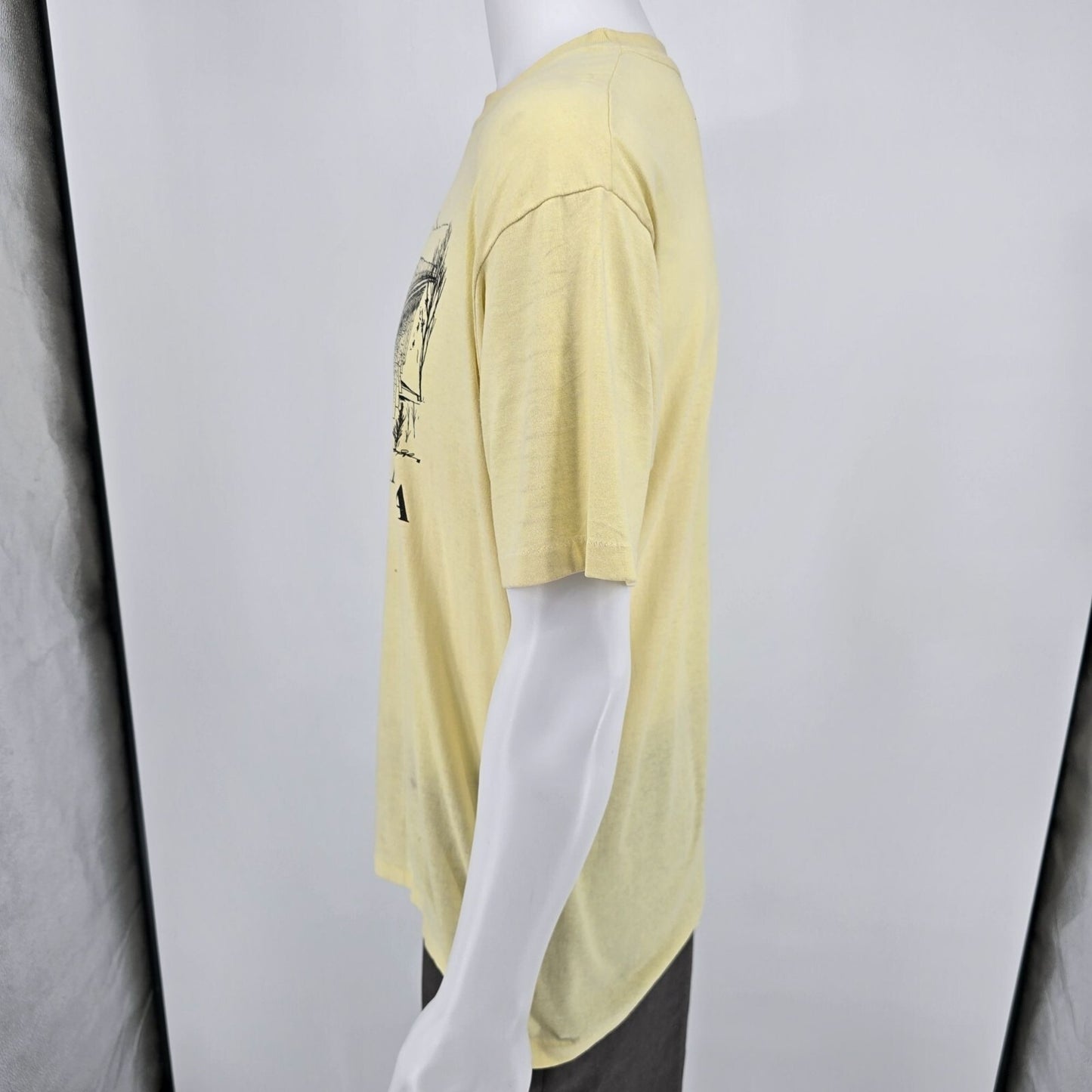 Vintage 1980s Hanes 50/50 Susquehanna Railroad Train Yellow T-Shirt (L/XL)