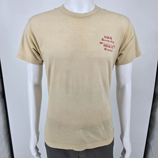 Vintage 1980s Boy Scouts of America B.S.A Troop 506 R.E.G.A. Council T-Shirt (M)