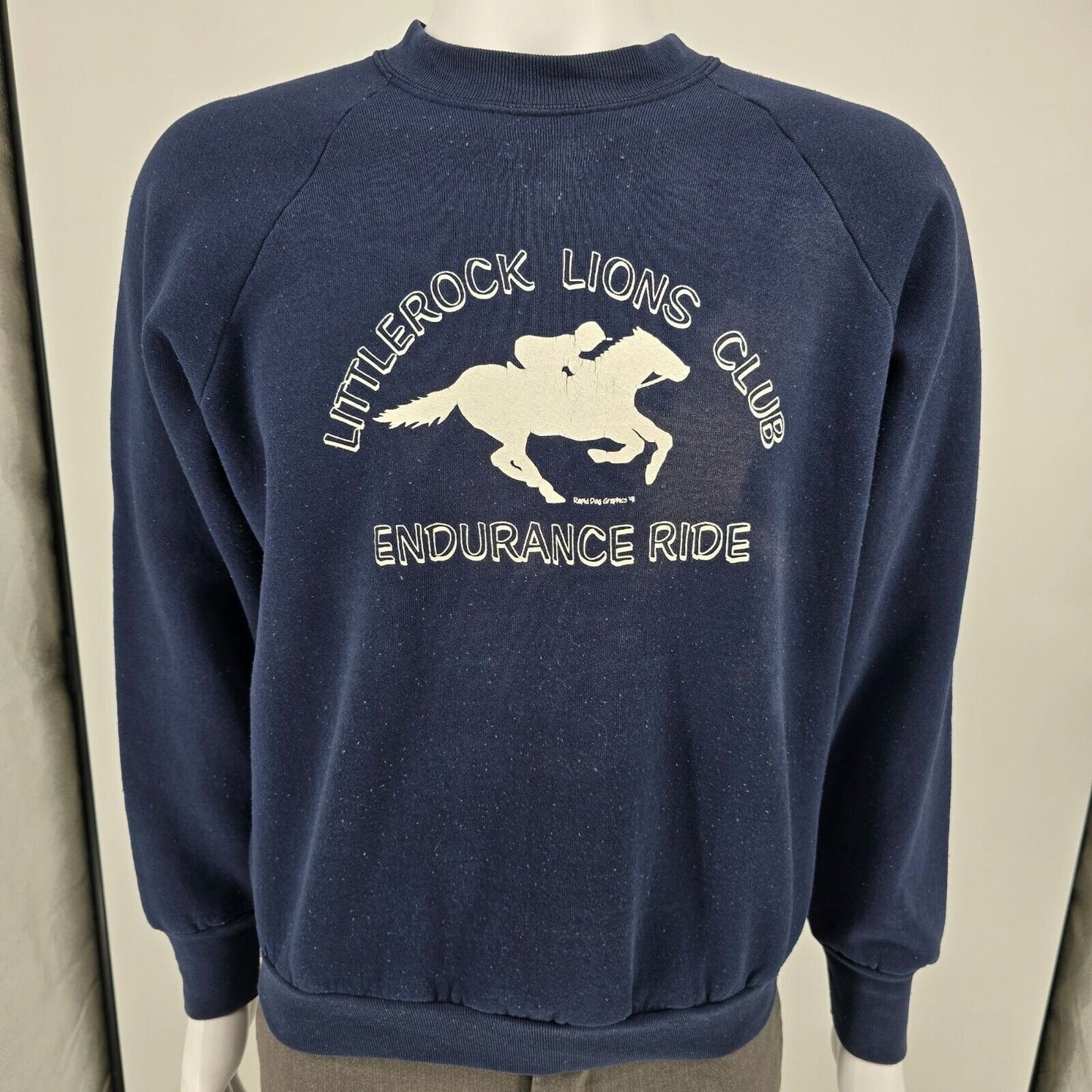 Vintage 1989 Made in USA Littlerock Lions Club Endurance Ride Sweatshirt (M)