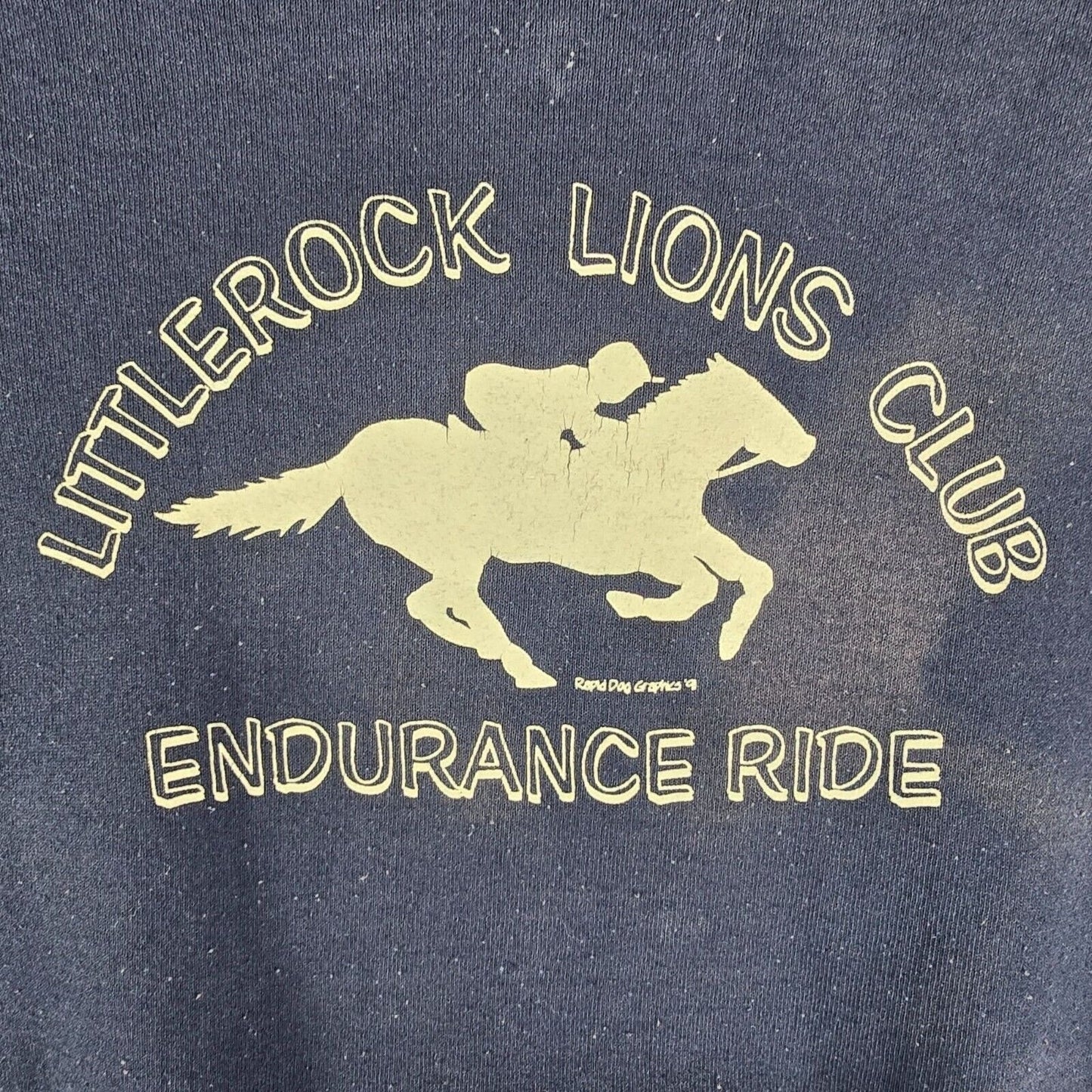 Vintage 1989 Made in USA Littlerock Lions Club Endurance Ride Sweatshirt (M)