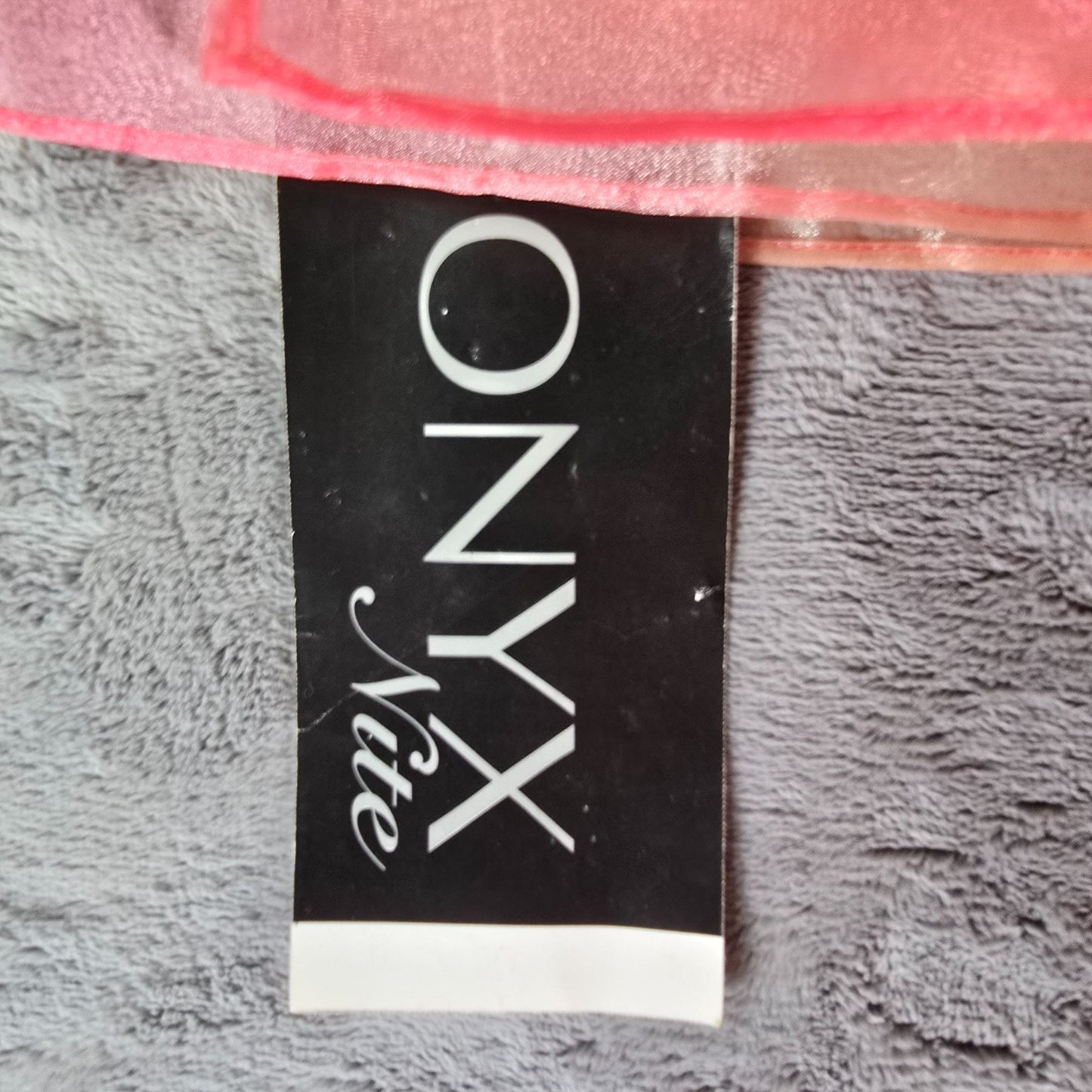 NWD Vintage Y2K Onyx Nite by Wendye Chaitin Pink Beaded Gown & Scarf Set (L)