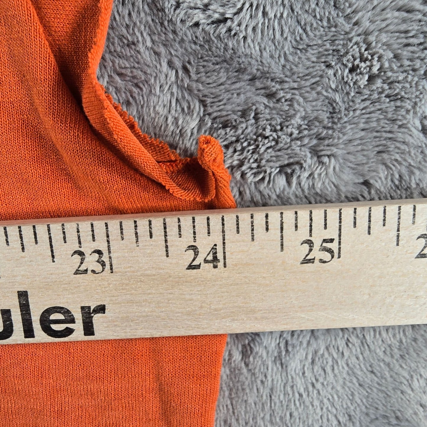 Thrashed Vintage 1990s "Davis Excavating" Orange Cut Off Pocket T-Shirt (XL)