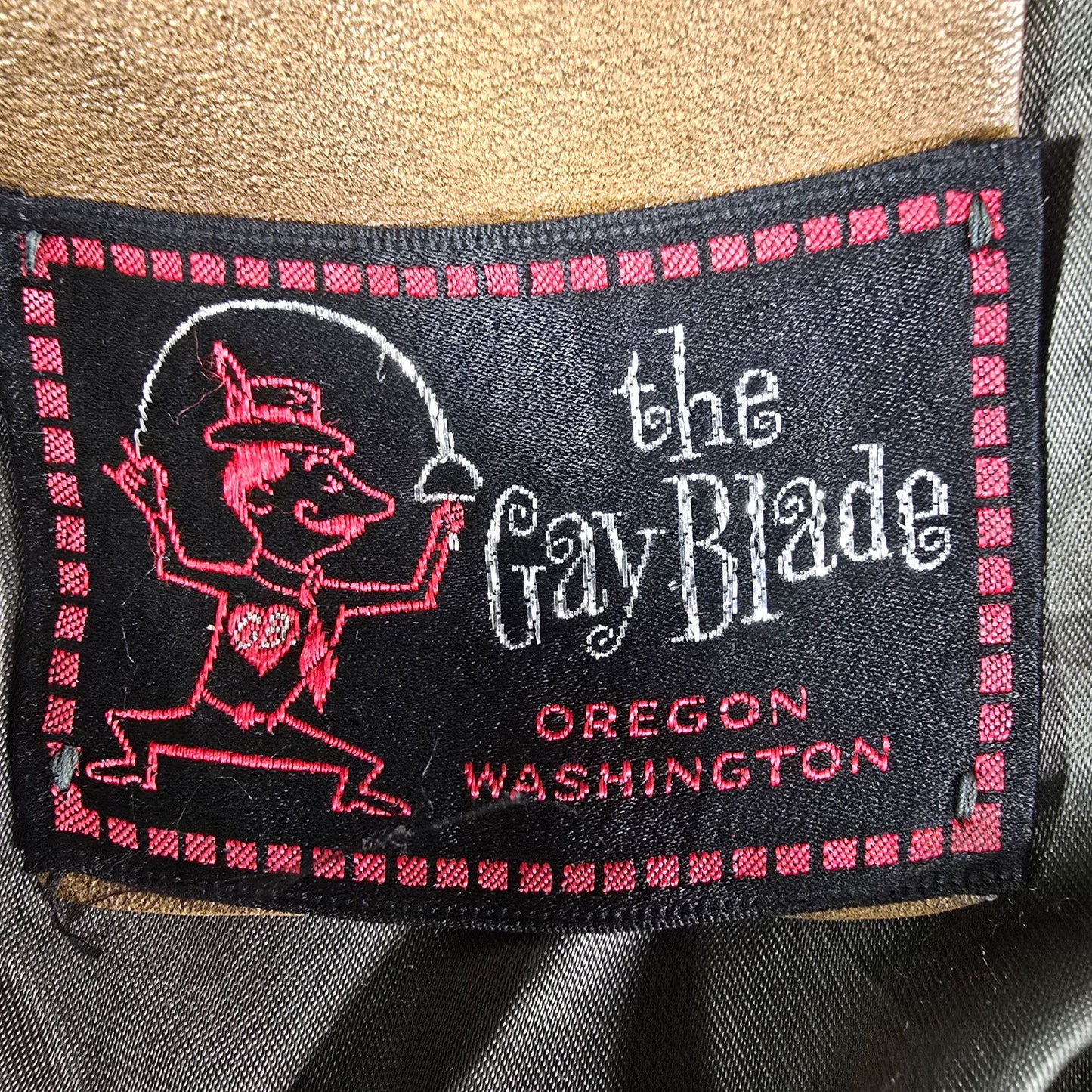Vintage 1970s "The Gay Blade" Leather Safari Field Jacket (M/L) *Missing Buttons