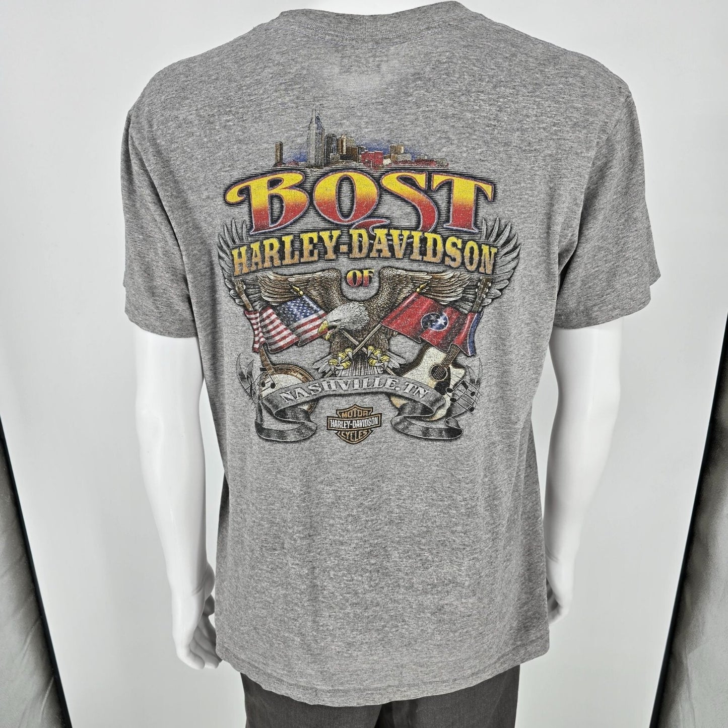 Harley-Davidson Motorcycles Bost Nashville, TN Graphic T-Shirt (L) *Flaws
