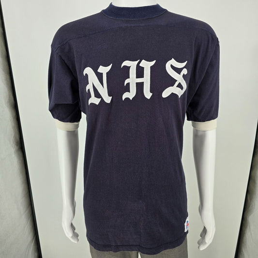 Vintage 1980s Russell Athletic "NHS" AIM 80 Cotton Practice/Sideline Jersey (M)