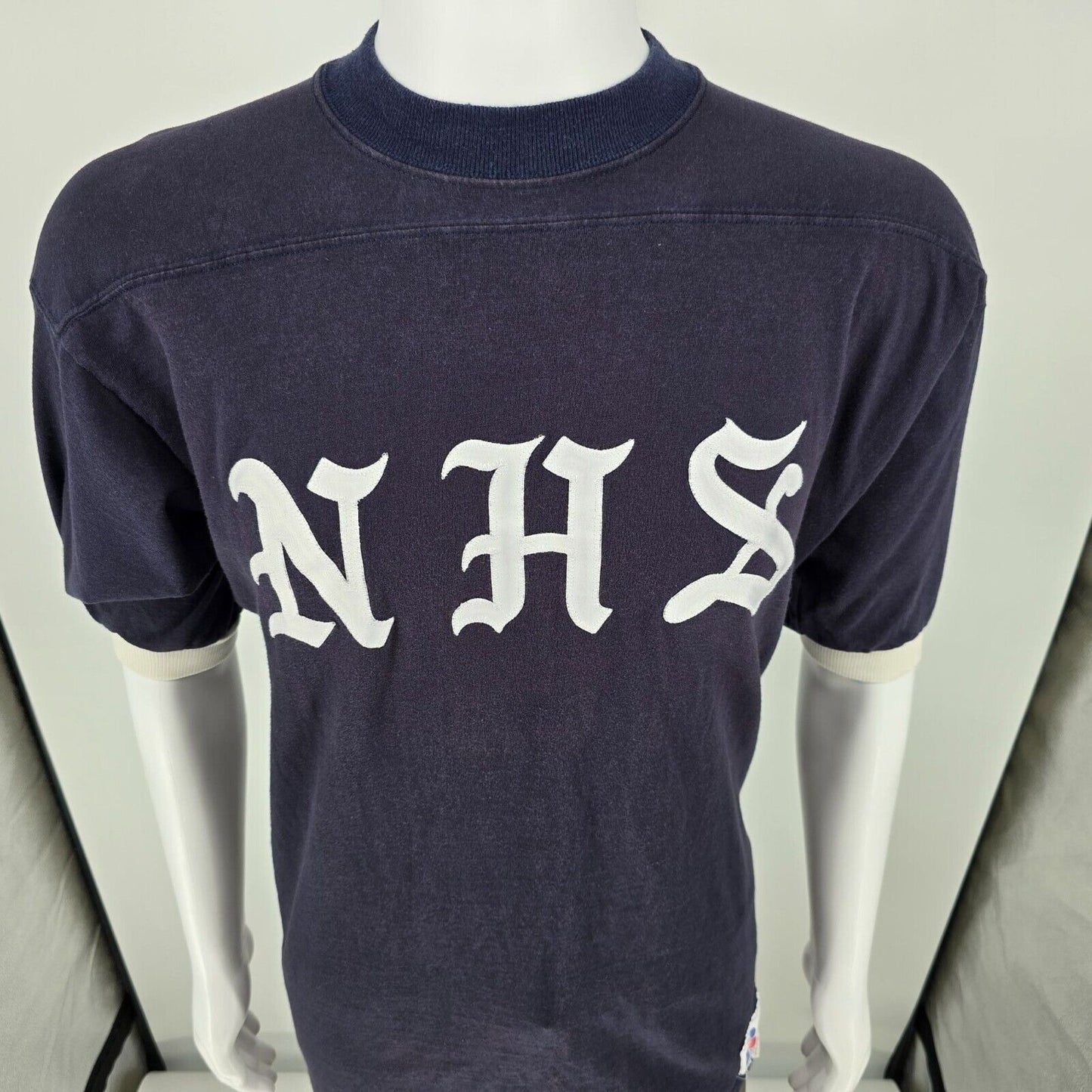 Vintage 1980s Russell Athletic "NHS" AIM 80 Cotton Practice/Sideline Jersey (M)