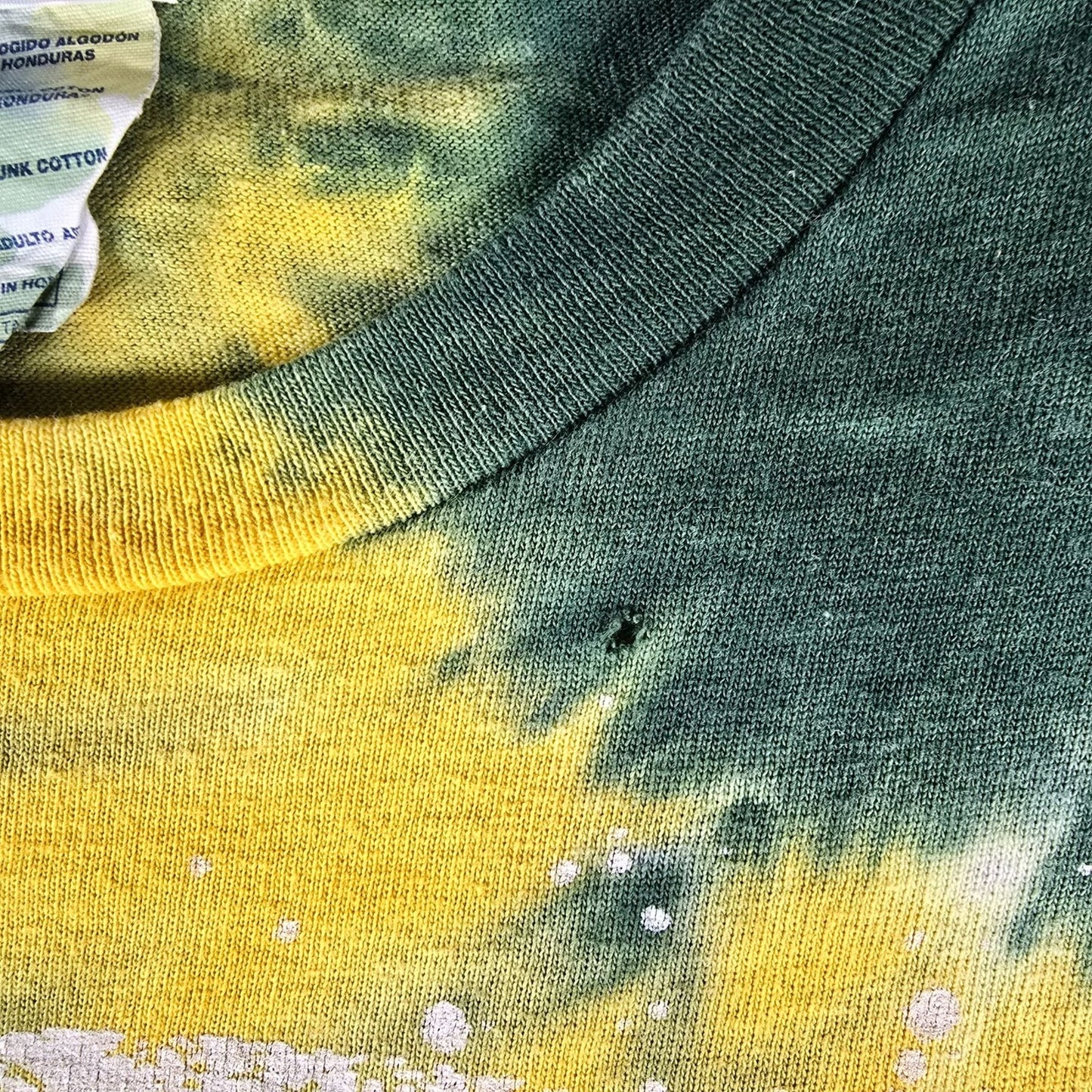 2010s NFL Team Apparel Green Bay Packers Tie-Dye Distressed Logo T-Shirt (M/L)
