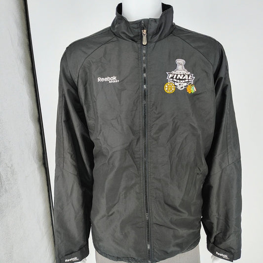 Reebok Hockey 2013 Stanley Cup Final Blackhawks Bruins NHL Zip Up Jacket (XL)