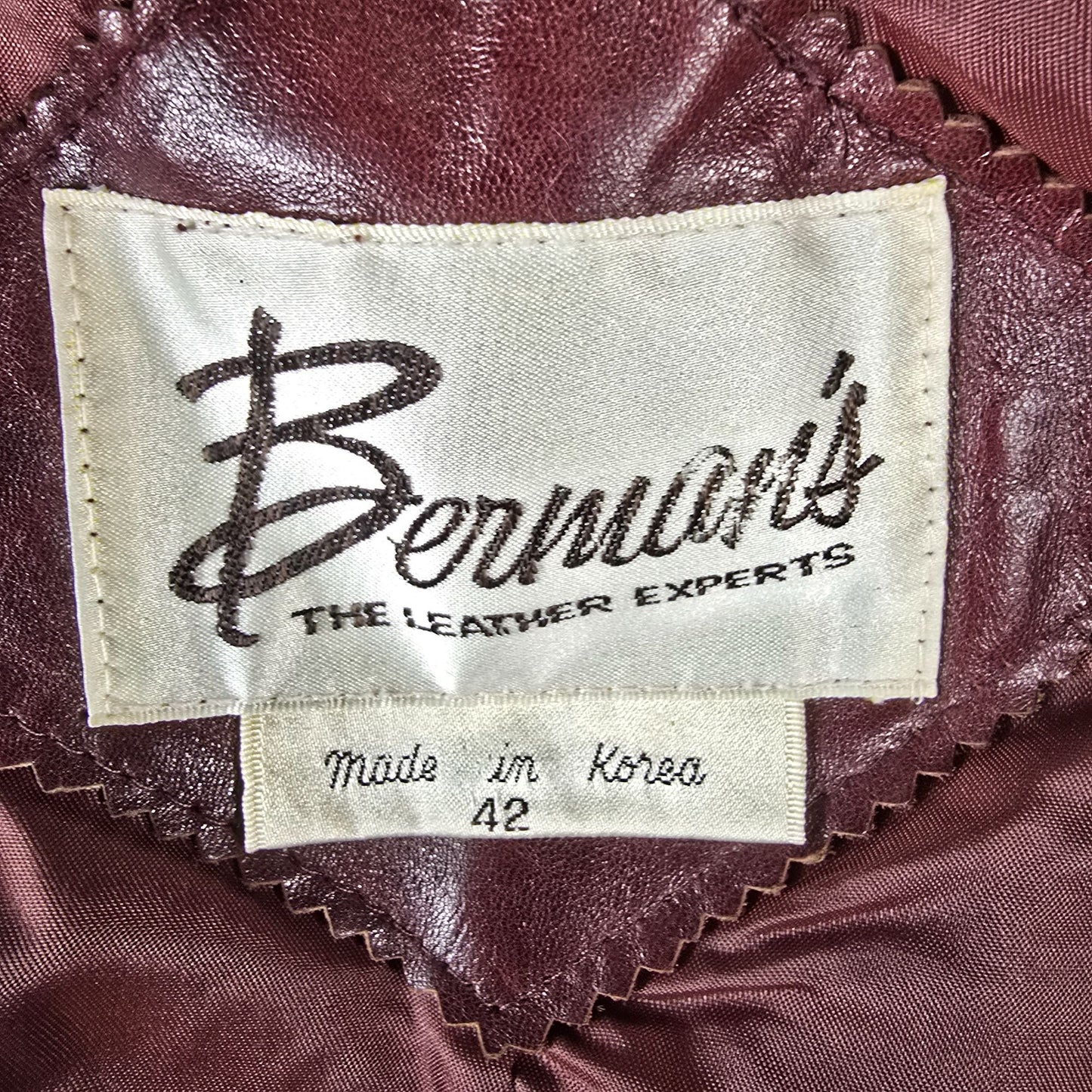 Vintage 1980s Berman's Oxblood Aniline Leather Sport Coat/Blazer Jacket (42)
