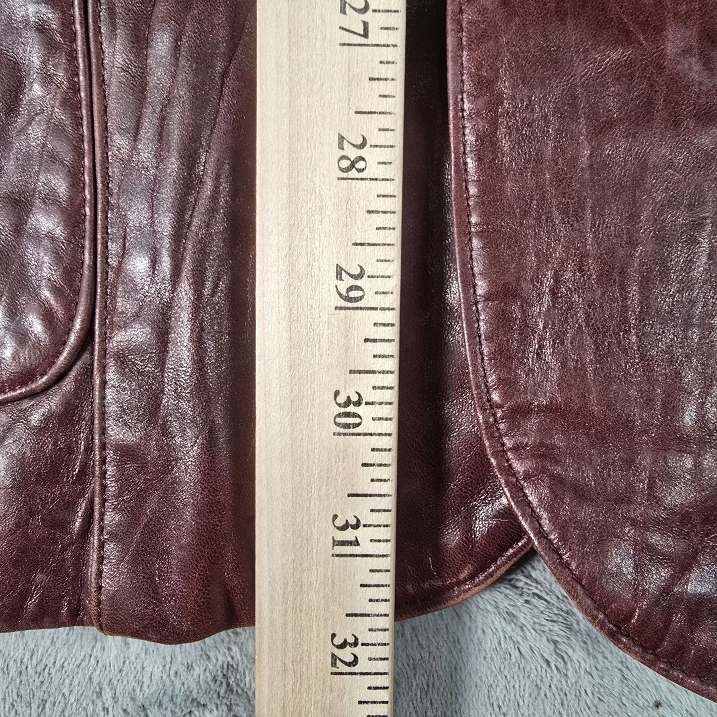 Vintage 1980s Berman's Oxblood Aniline Leather Sport Coat/Blazer Jacket (42)