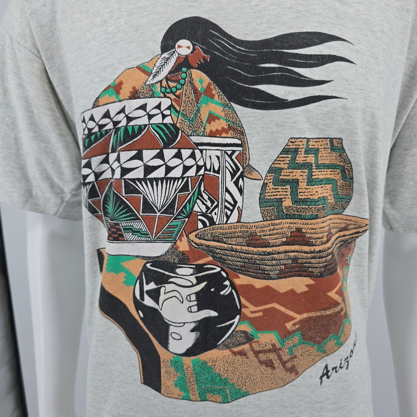 Vintage 1990s Fruit of the Loom Best Arizona Southwestern Pottery T-Shirt (XL)