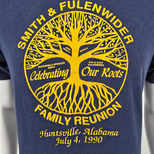 Vintage 1990 Smith & Fulenwider Family Reunion Huntsville Alabama T-Shirt (M)