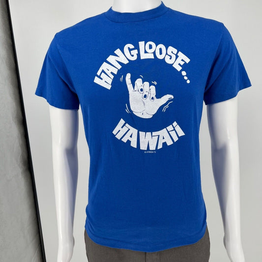 Vintage 1980s Design Tees Hawaii Hang Loose Hawaii Single Stitch T-Shirt (S)