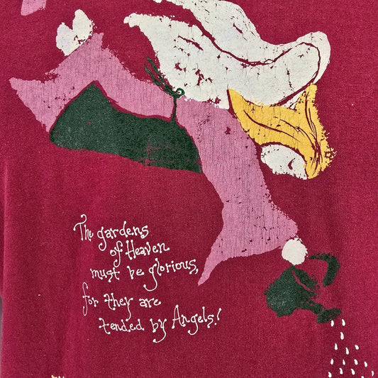 Vintage 1990s Hanes "The Gardens of Heaven...Tended by Angels" T-Shirt (XL)