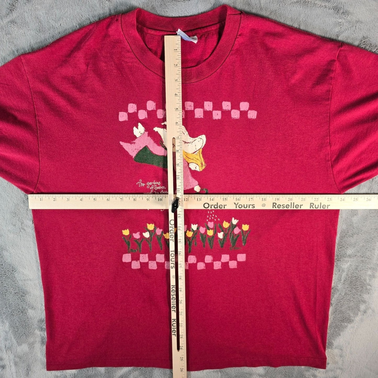 Vintage 1990s Hanes "The Gardens of Heaven...Tended by Angels" T-Shirt (XL)