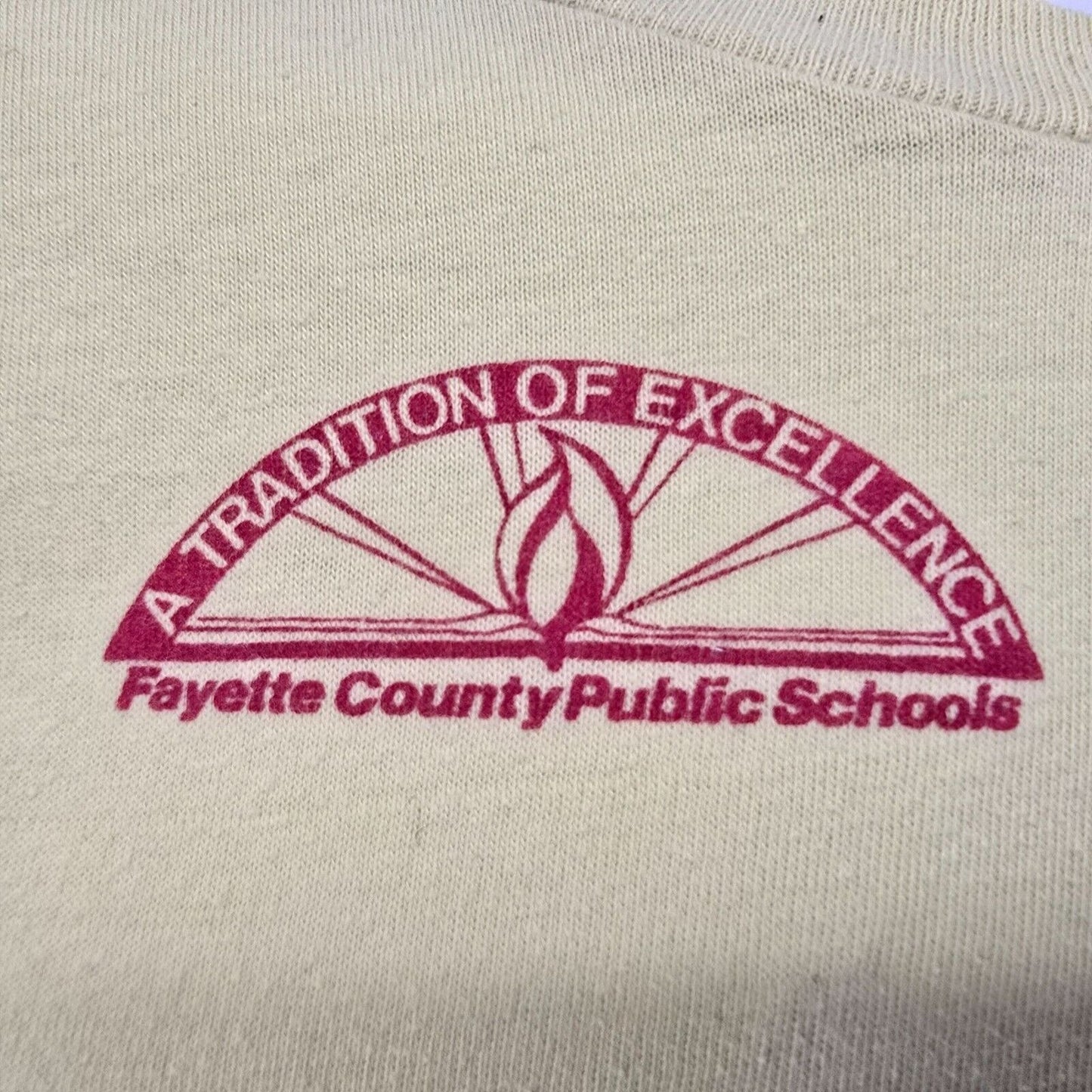 Vintage Fayette County Public Schools Class of 2001 Yellow T-Shirt (Youth Large)
