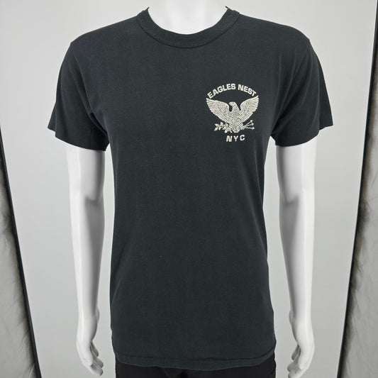 Vintage 1980s Tee Swing The Eagles Nest NYC Gay Leather/Levi Bar T-Shirt (S/M)