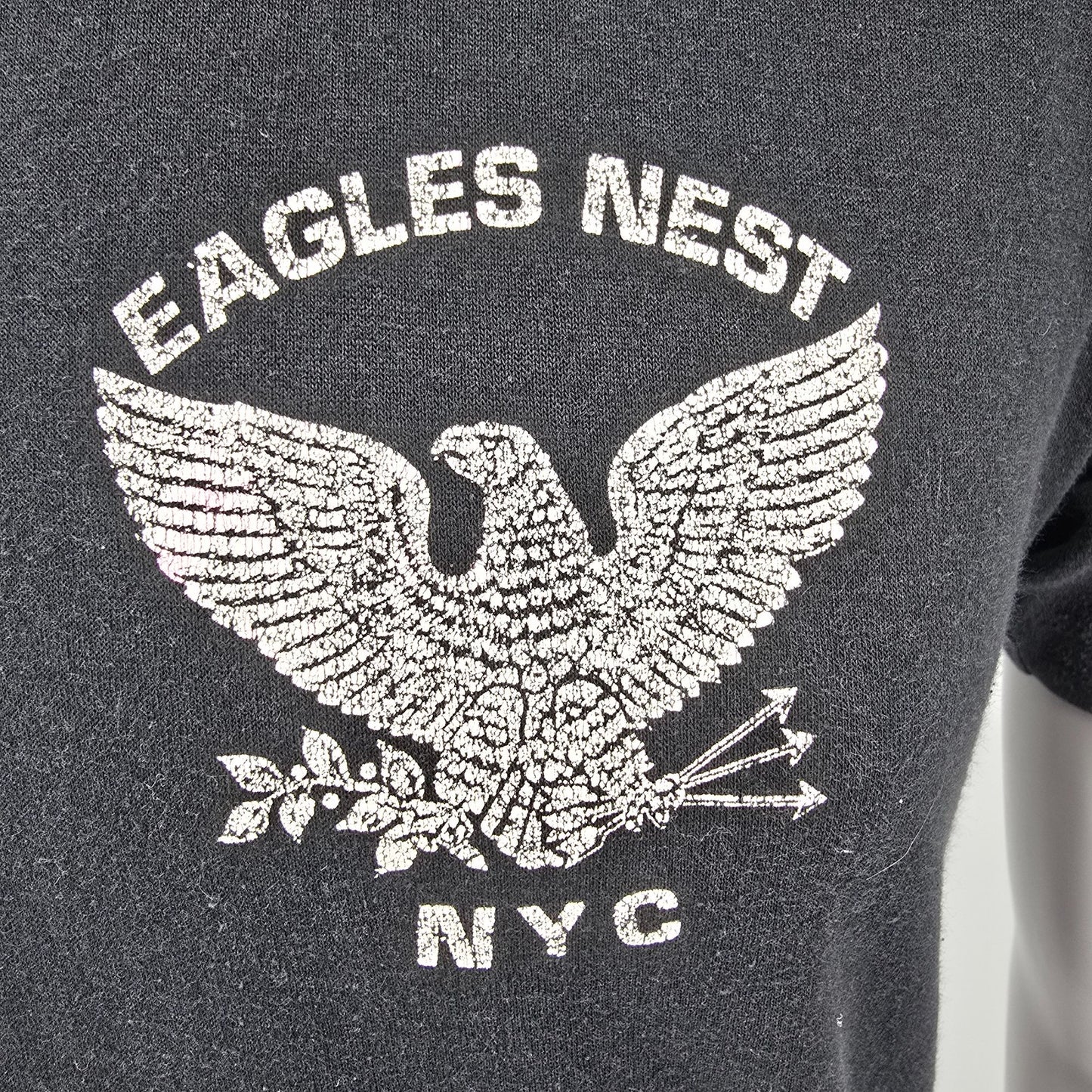 Vintage 1980s Tee Swing The Eagles Nest NYC Gay Leather/Levi Bar T-Shirt (S/M)