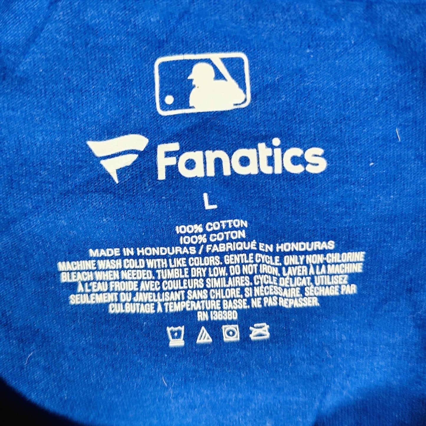 Fanatics 2016 Chicago Cubs World Series Champions  MLB Blue Graphic T-Shirt (L)