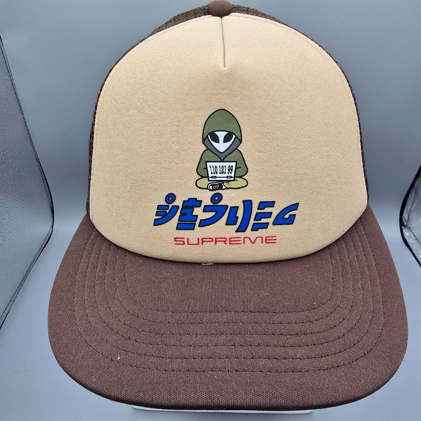 Supreme Spring Summer 2022 Alien 5-Panel Brown Snapback Mesh Trucker Hat/Cap