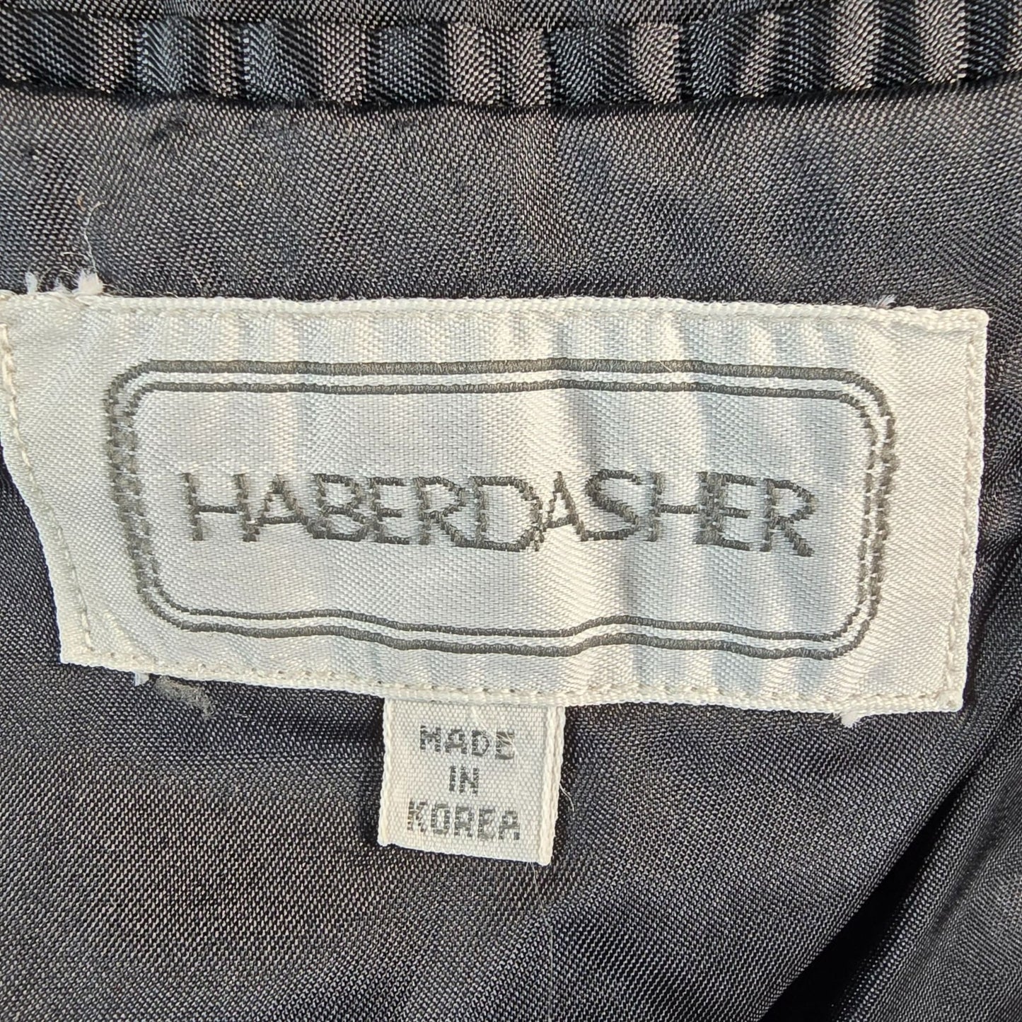 Vintage 1980s Haberdasher Women's Black Double-Breasted Wool Blazer (Small)