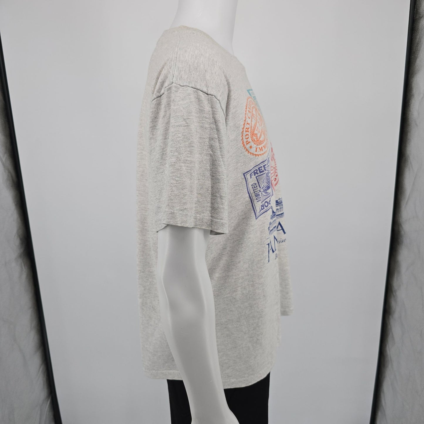 Vintage 1990s Tortuga Sportswear Fantasy Bahamas Cruise Heather Gray T-Shirt (L)