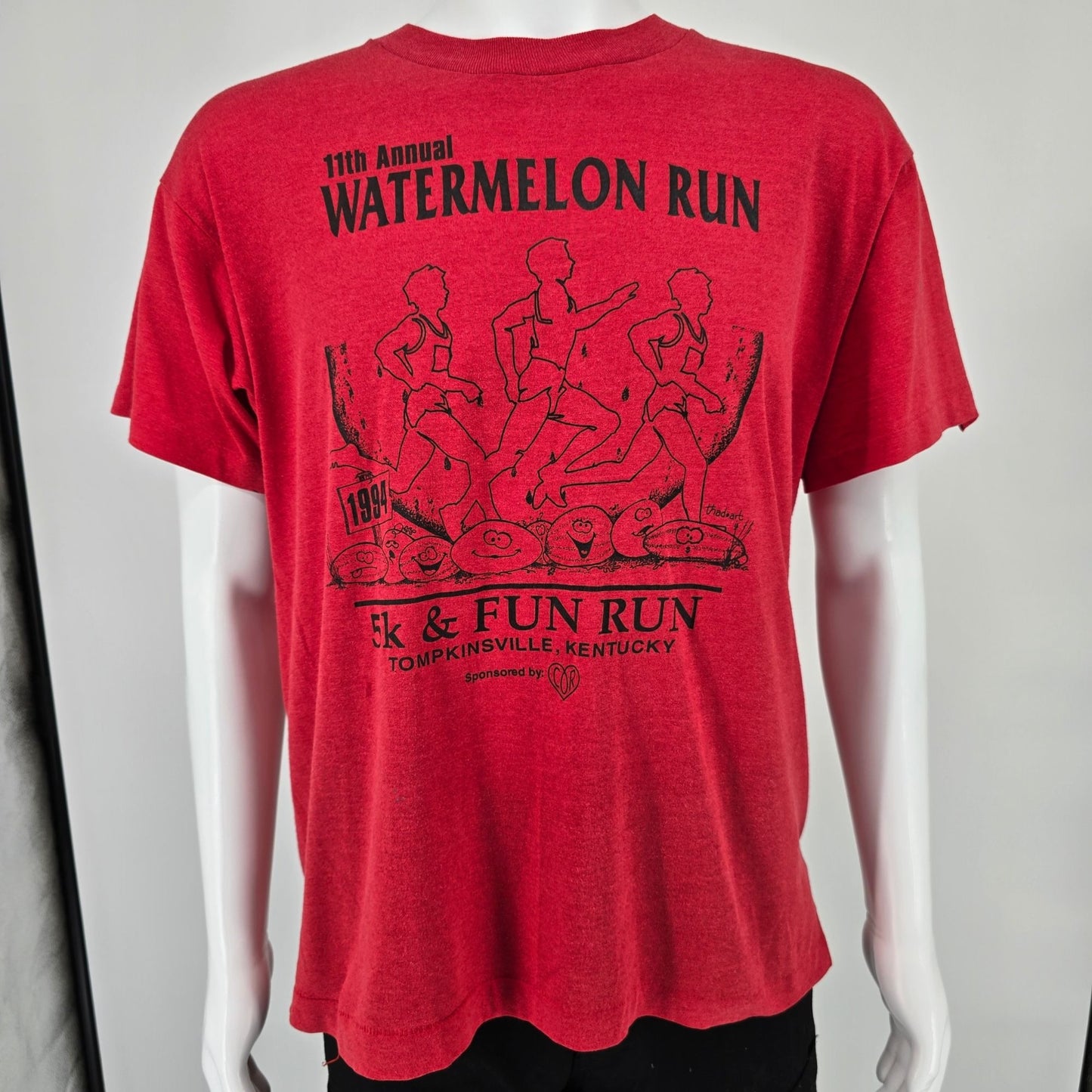 Vintage 1994 Tompkinsville Kentucky 11th Annual Watermelon 5K Run T-Shirt (L)