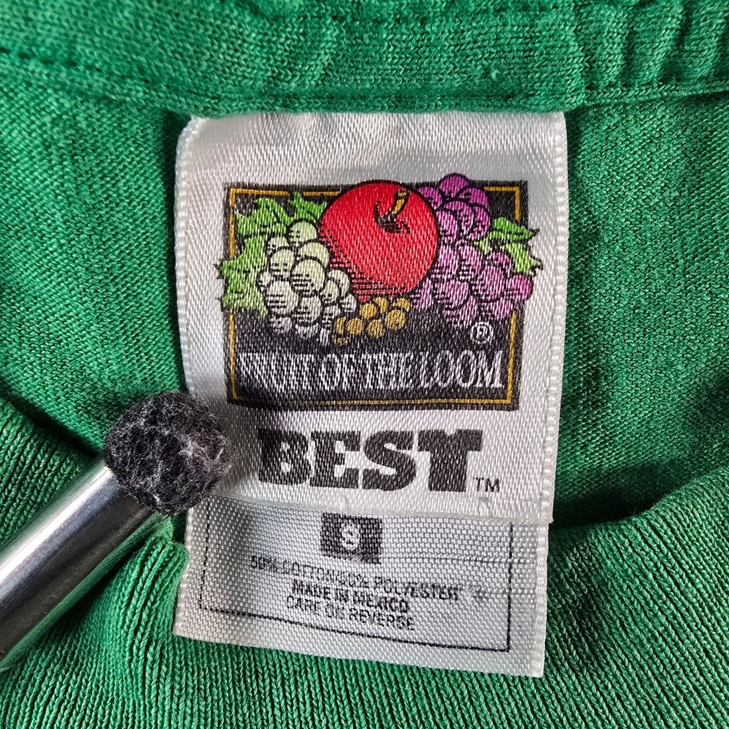 Vintage 1990s Fruit of The Loom Beset Green PYAA Fall Baseball T-Shirt (XS/S)