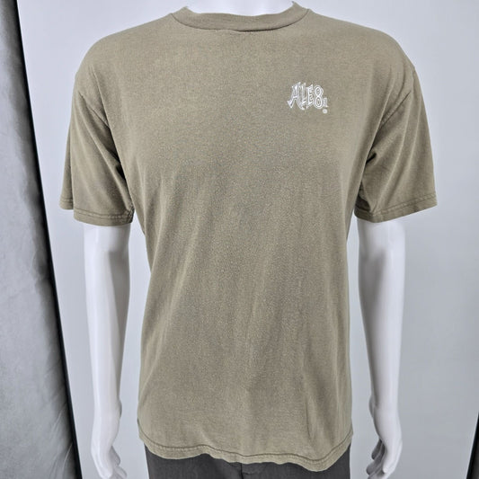 Vintage 2000s Jerzees Activewear Ale-8-One Embroidered Logo T-Shirt (M)