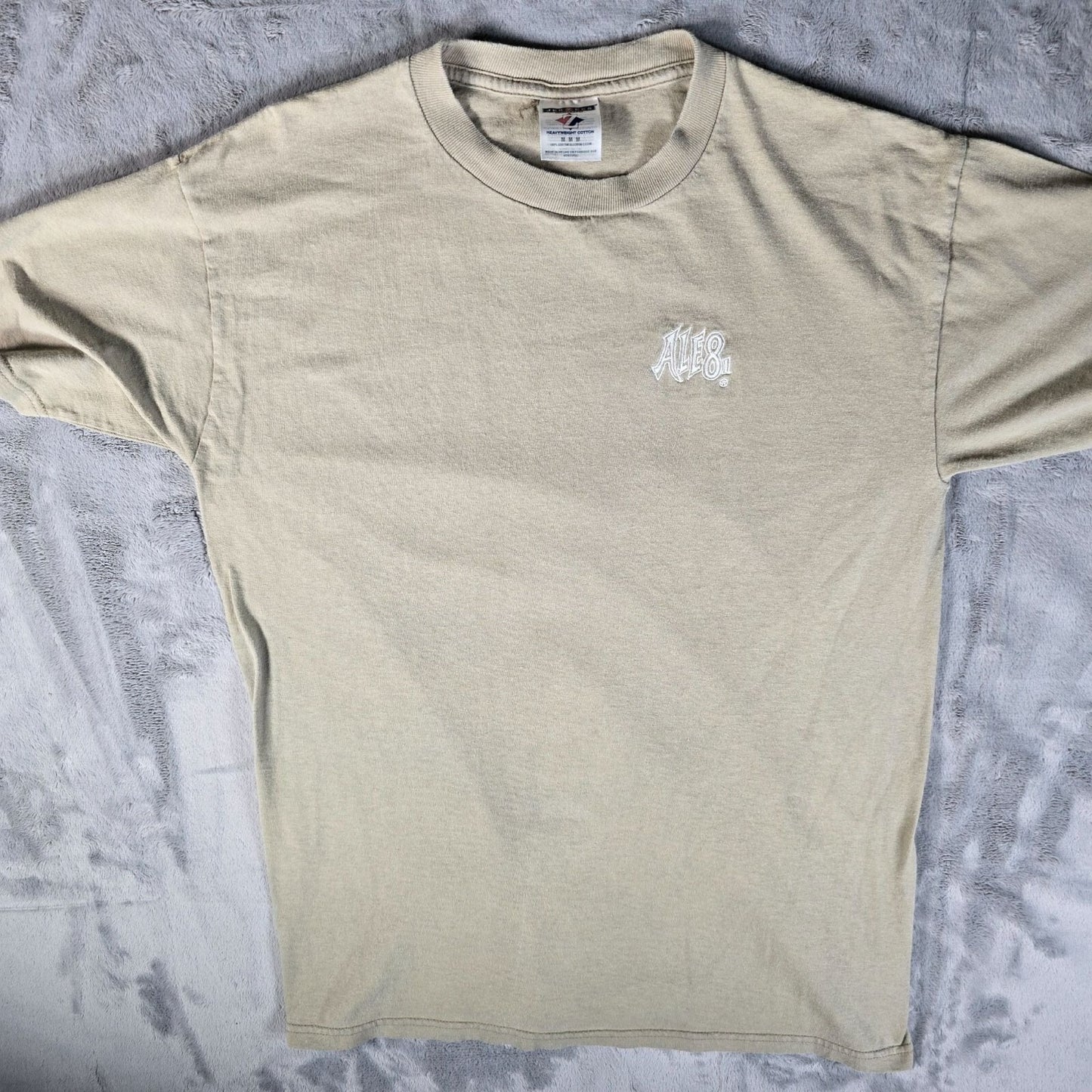 Vintage 2000s Jerzees Activewear Ale-8-One Embroidered Logo T-Shirt (M)