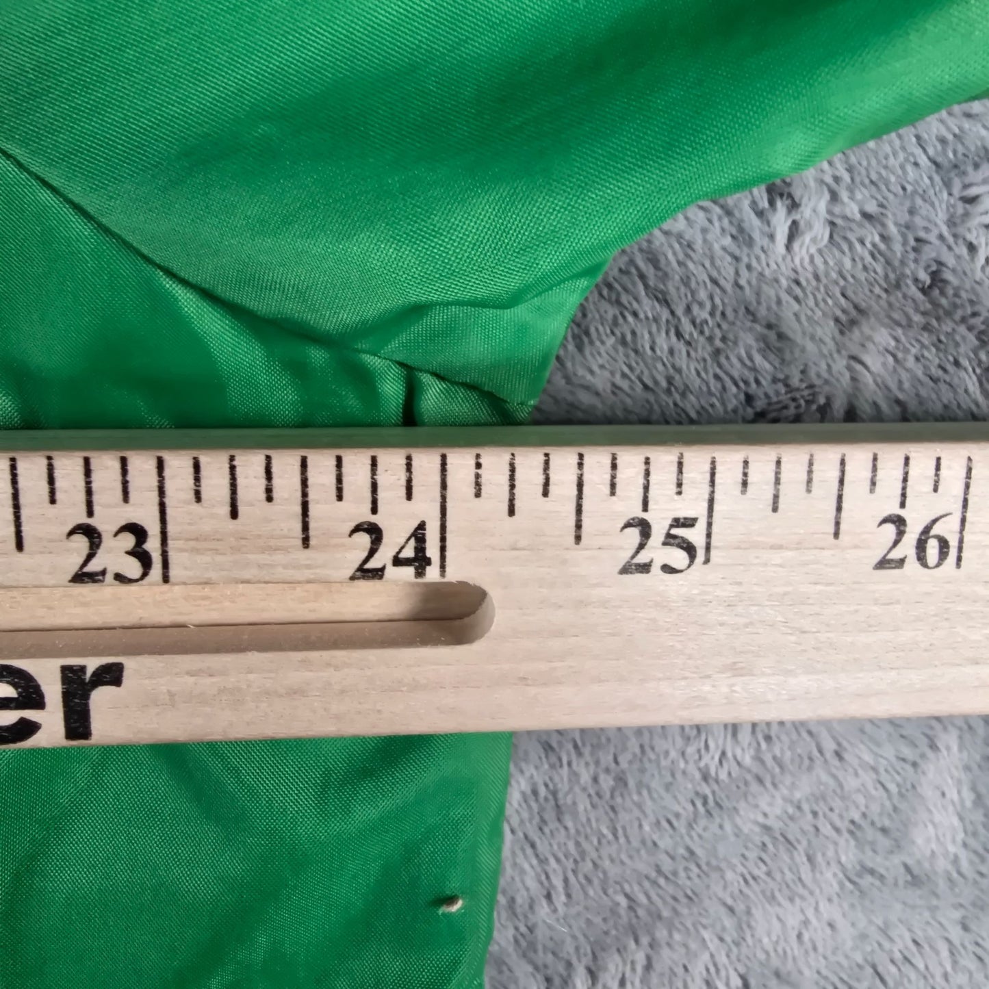 Vintage 1990s Merry Maids Green Nylon Satin Snap Front Coach Jacket (L)