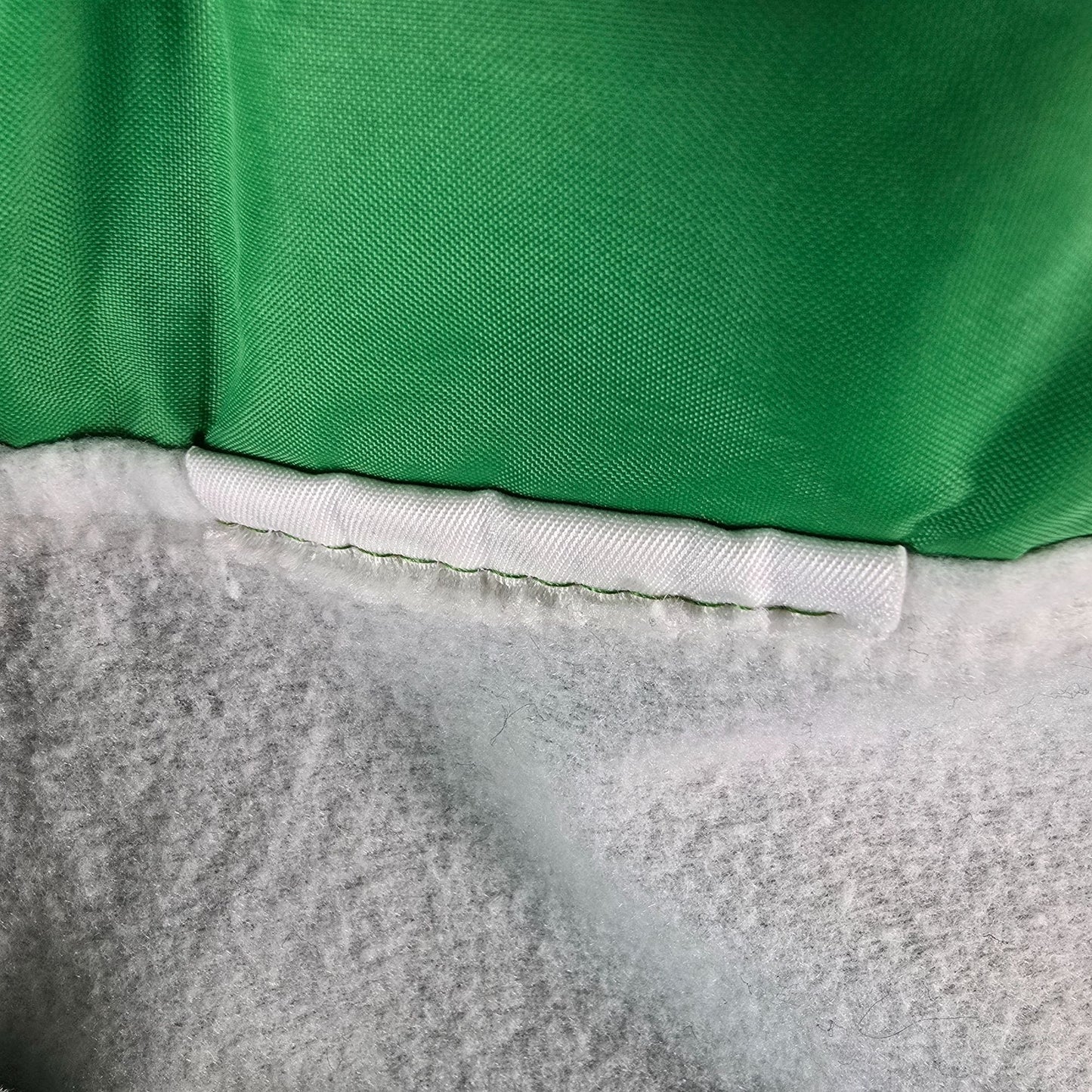 Vintage 1990s Merry Maids Green Nylon Satin Snap Front Coach Jacket (L)