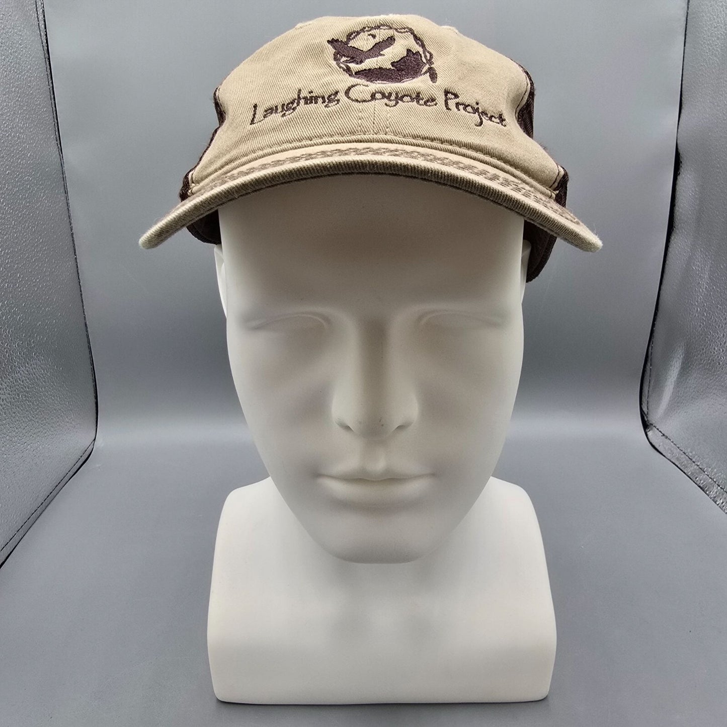 Laughing Coyote Project Beige & Brown District Super Soft Mesh Back Dad Cap