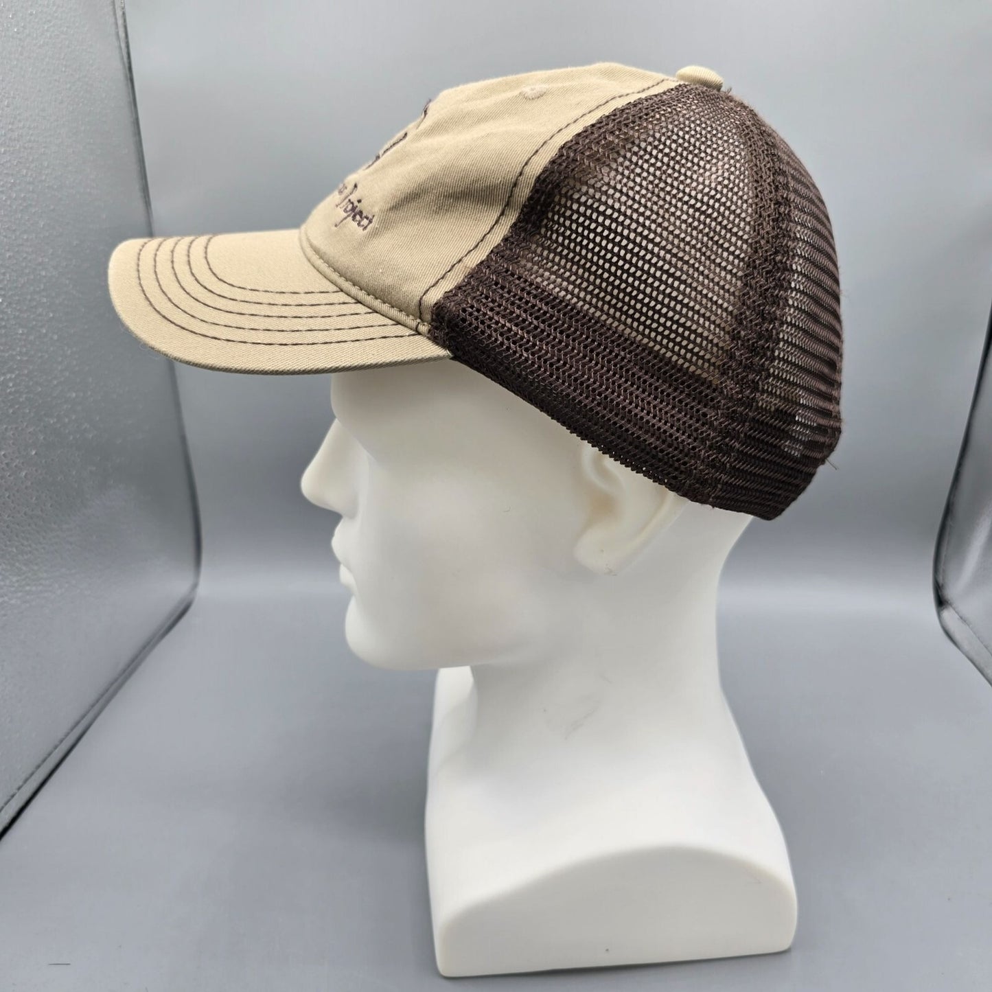 Laughing Coyote Project Beige & Brown District Super Soft Mesh Back Dad Cap