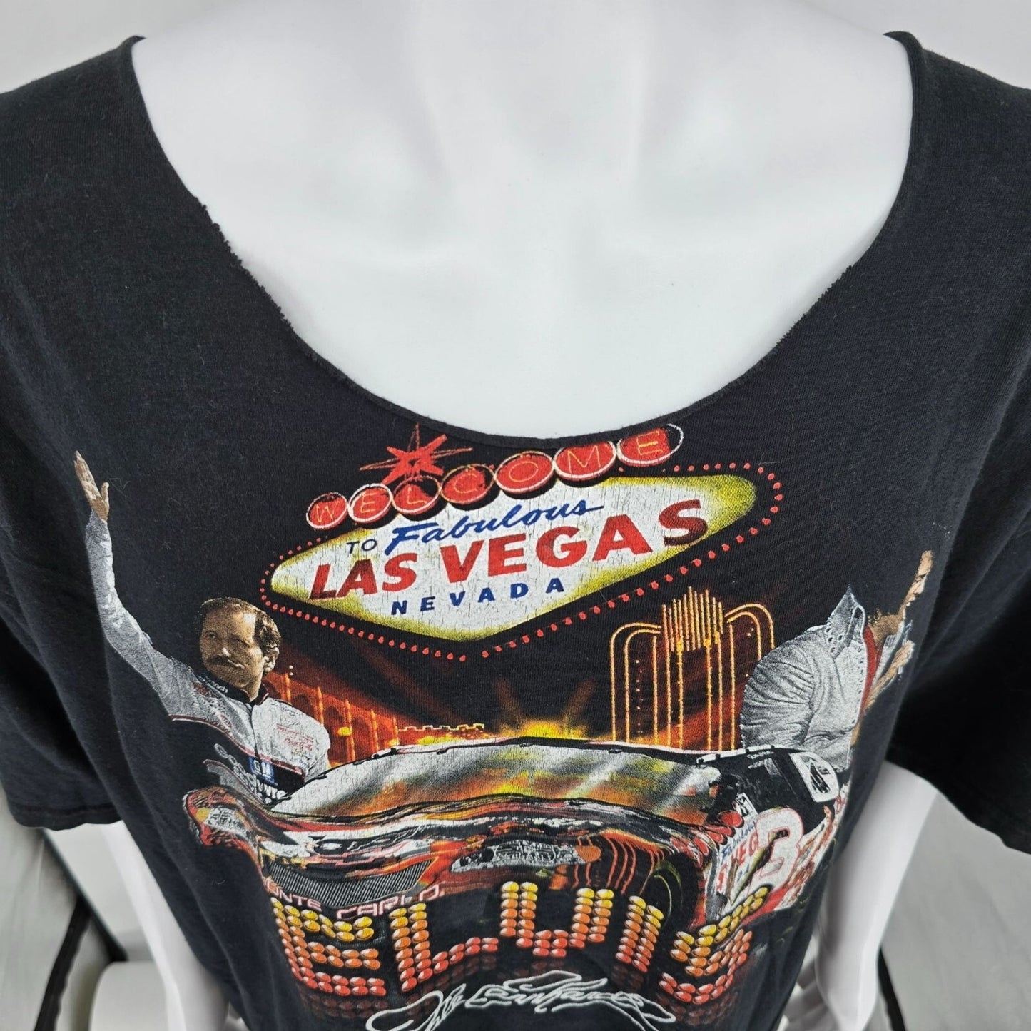 2000s Chase Authentics Dale Earnhardt & Elvis Las Vegas NASCAR T-Shirt (3XL/4XL)