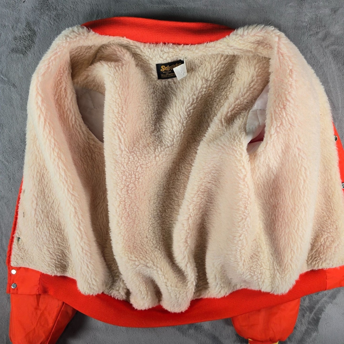 Vintage 1980s Swingster Garst Seed Company Sherpa Lined Bomber Jacket (L)