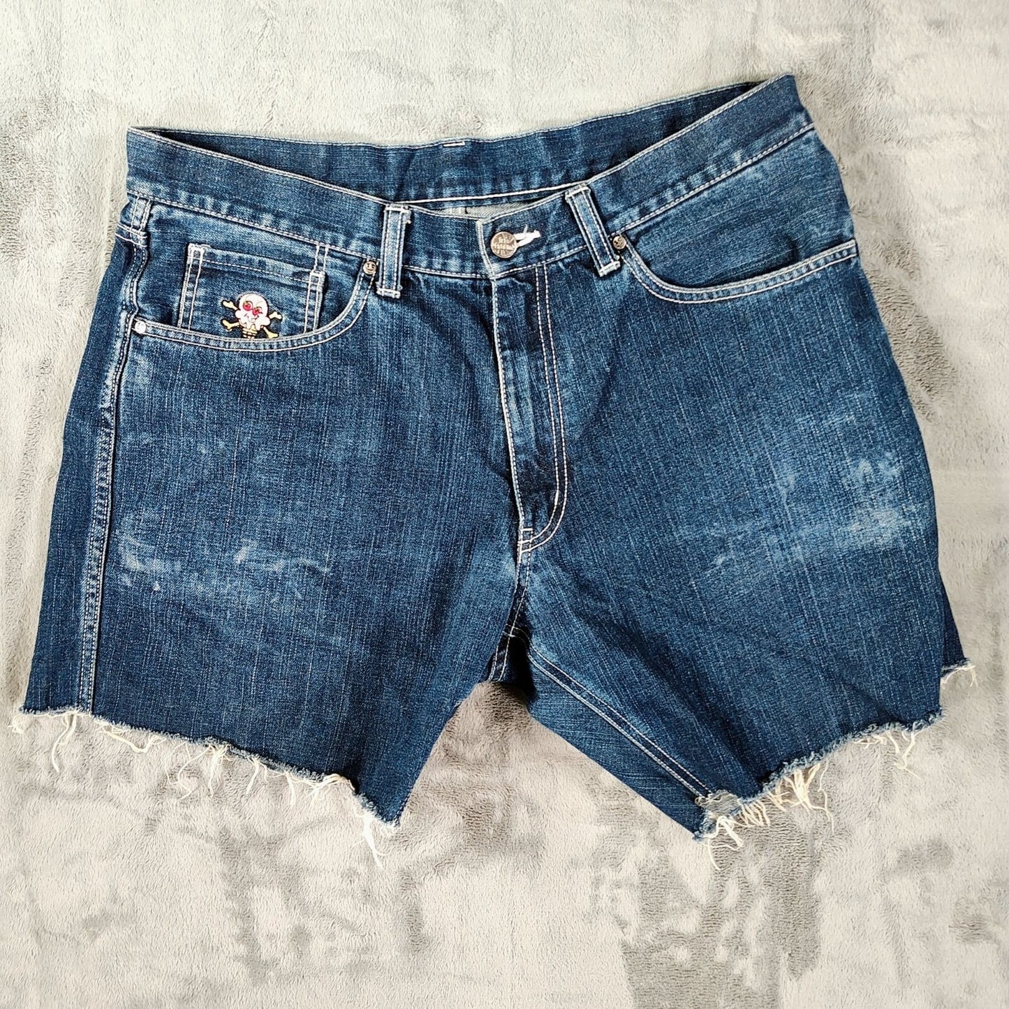Billionaire Boys Club X Ice Cream Made in Japan DIY Cut Off Jean Shorts (34.5")