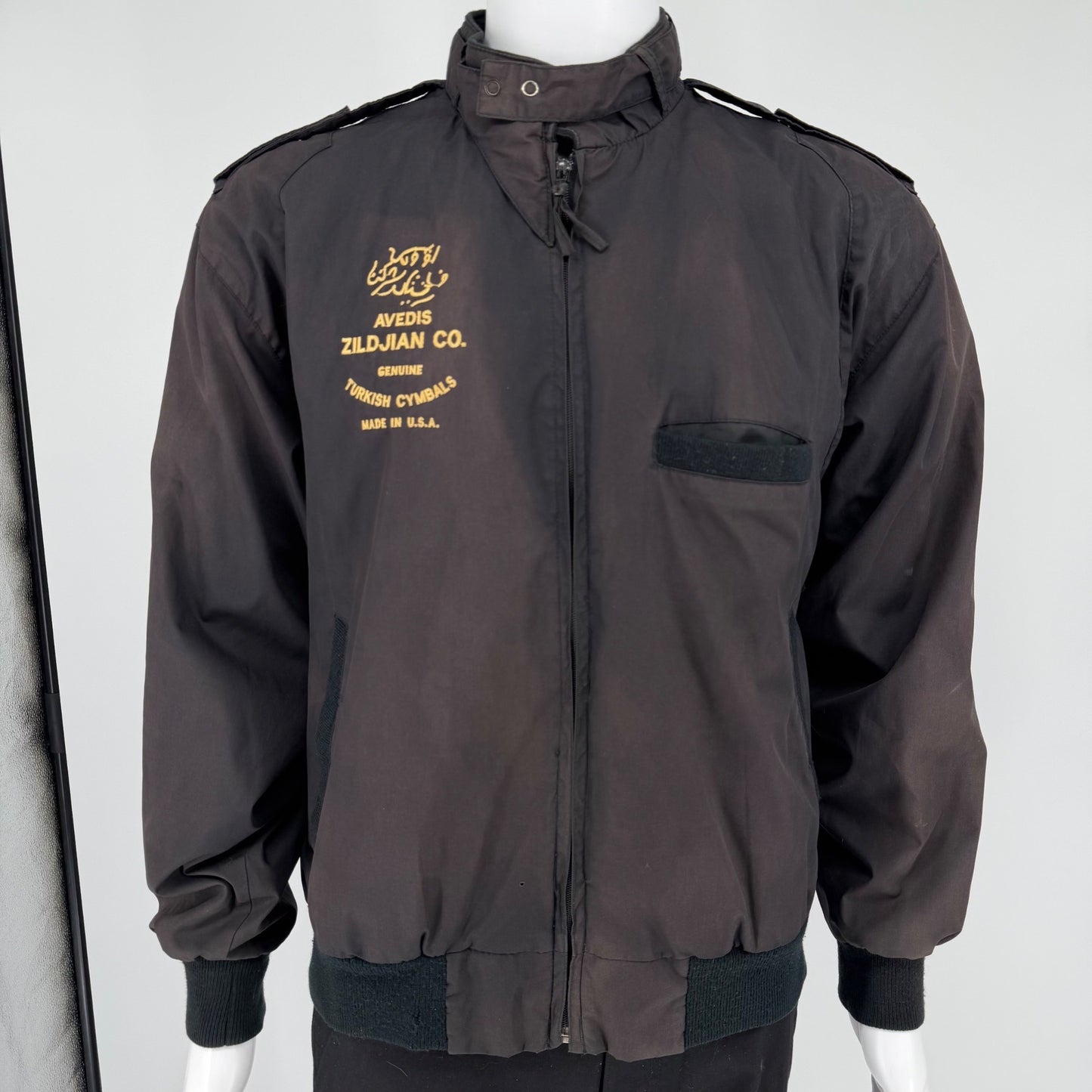 Vintage 1980s Avedis Zildjian Turkish Cymbals Promotional Bomber Jacket (L)