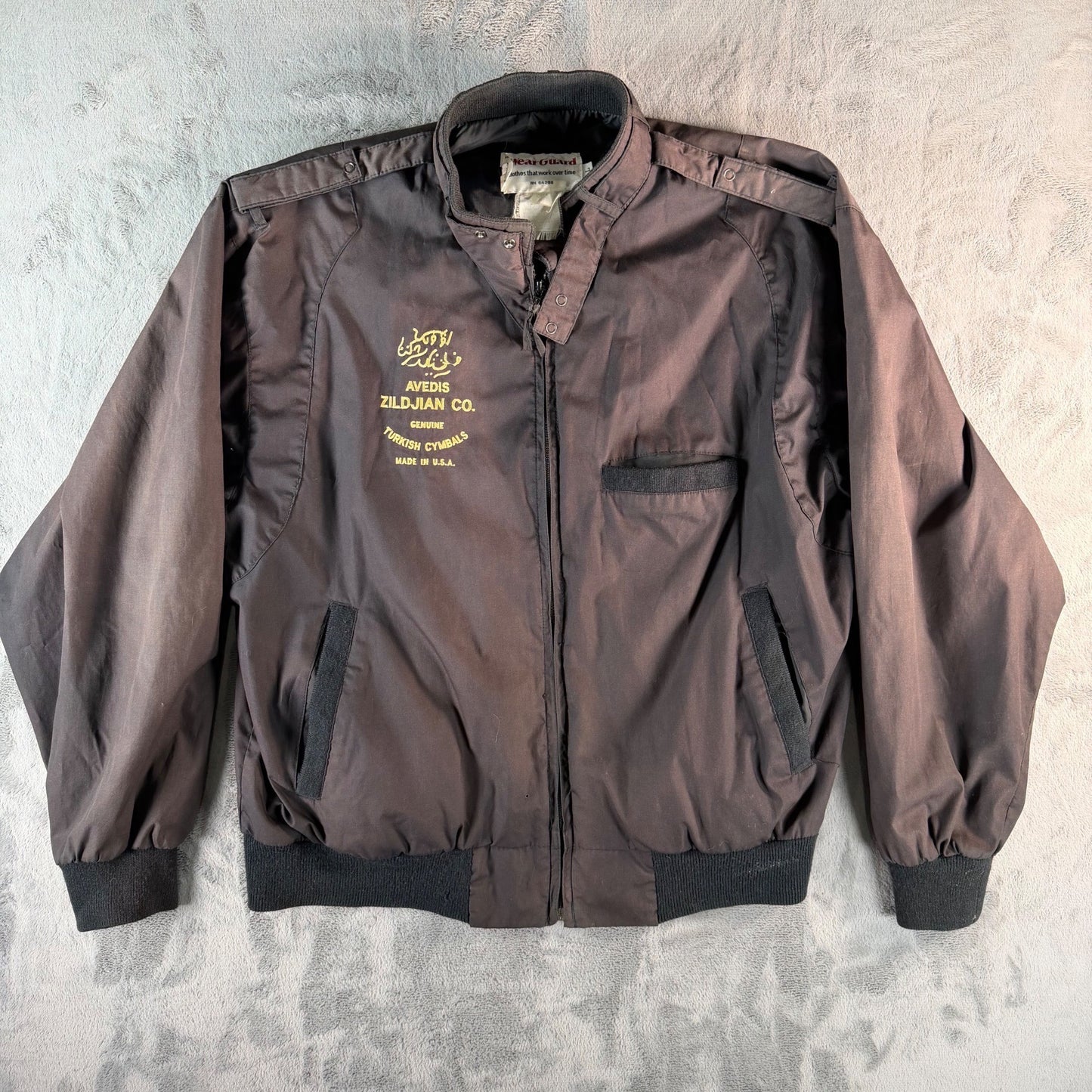 Vintage 1980s Avedis Zildjian Turkish Cymbals Promotional Bomber Jacket (L)