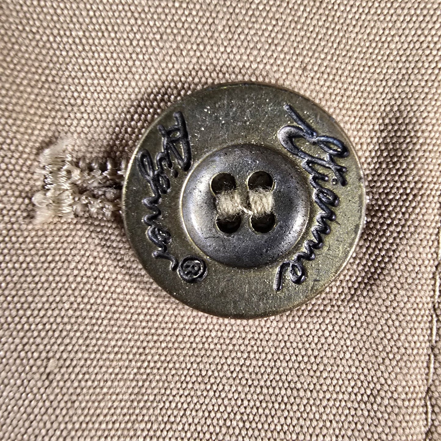 Vintage 1980s Etienne Aigner Women's Tan Notch Lapel Two-button Blazer (XS)