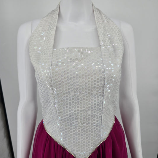Vintage 1980s Rivar's Sequined Halter Performance/Party Dress (Junior's Small)