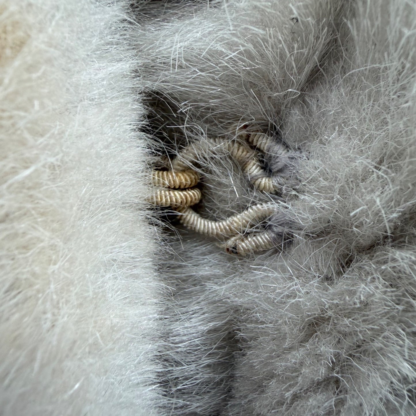 Vintage 1970s Neiman-Marcus Marissa Ferrere Light Gray Plush Faux Fur Jacket (L)